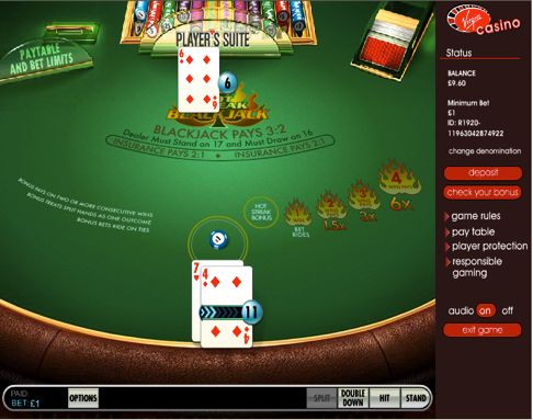 Blackjack from Virgin Casino
