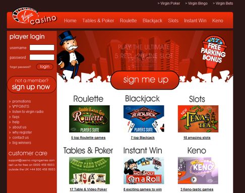 Virgin Casino Step 1